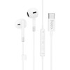 Casti Audio cu Fir si Microfon Hoco M109, 1m Tip-C - Alb