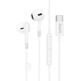 Cumpara ieftin Casti Audio cu Fir si Microfon Hoco M109, 1m Tip-C - Alb