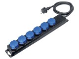 Prelungitor Alimentare AS SCHWABE 3G1,5mm&sup2; 1,5m Negru 6 Prize Cod 38616