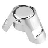 Dop pentru sticle cu bauturi, otel si plastic, reutilizabil, 5.5 x 3.8 cm, argintiu