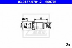 Set accesorii, saboti frana parcare BMW Seria 3 Cabriolet (E46) (2000 - 2007) ATE 03.0137-9701.2 foto