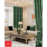 Draperie Din Catifea 150 x 245 Verde Cu Model CADOU Fata De Perna Si Accesoriu Magnetic Draperie- DRS1017