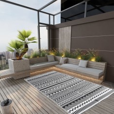 vidaXL Covor de exterior, ARAKIL negru, 160x230 cm, PP