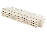 Mufă DIN 41612 tip F mamă 48 pini aurită pe cablu drept