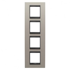 Rama Ornament 4P verticala metal LUX Gewiss Chorus aluminiu lavy GW16229WS