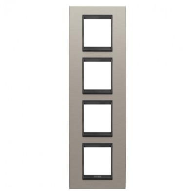 Rama Ornament 4P verticala metal LUX Gewiss Chorus aluminiu lavy GW16229WS foto