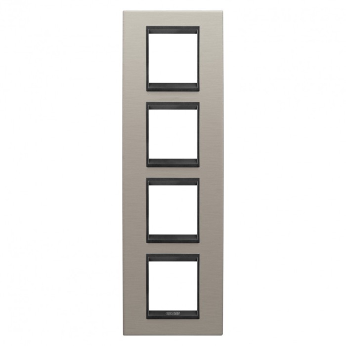 Rama Ornament 4P verticala metal LUX Gewiss Chorus aluminiu lavy GW16229WS