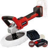 Einhell CE-CP 18/180 Li E PXC + Starter Kit - Masina de lustruit 180 mm + Set 1 acumulator si incarcator Li-Ion 18 V 2.5 Ah
