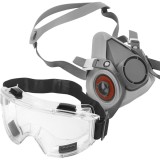 Set masca de protectie pentru fata, cu 2 filtre gaz si 6 filtre antipraf, marimea M, Kraft