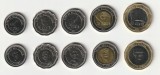 SIERRA LEONE █ SET COMPLET DE MONEDE █ 1 + 5 + 10 + 20 + 50 Cents █ 2022 █ UNC, Asia