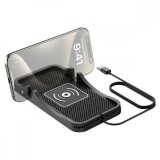 Pad cu Incarcator wireless 20W si suport telefon pentru masina sau birou, alimentare USB tip C, suprafata anti-alunecare