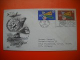 HOPCT PLIC FDC S NR 188 ANUL INTERNATIONAL AL TURISMULUI 1967 ONU NATIUNILE UNITE- -BIROUL NEW YORK SUA