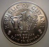 C.302 GUYANA FAO BERBICE REVOLT 1 ONE DOLLAR 1970 AUNC, America Centrala si de Sud, Cupru-Nichel