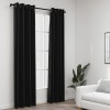 VidaXL Perdele opace, aspect p&acirc;nză, 2 buc., antracit, 140 x 245 cm 321162