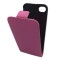 Husa telefon Flip Vertical iPhone 4 pink