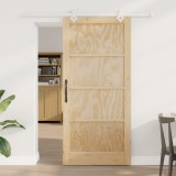vidaXL Ușă Glisantă cu Set de Hardware 93x202 cm Lemn Masiv de Pin
