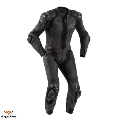 Costum (combinezon) motociclete barbati piele Ixon vara model Vendetta Evo MS culoare: negru Negru L foto