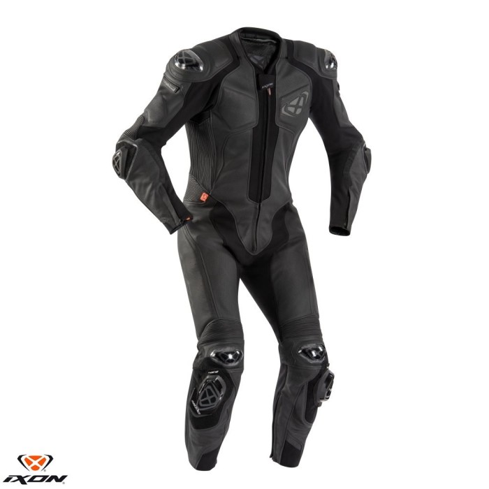 Costum (combinezon) motociclete barbati piele Ixon vara model Vendetta Evo MS culoare: negru Negru L