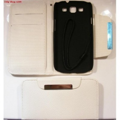 Husa Flip Piele Samsung Galaxy S3 (i9300) Alb Bulk foto