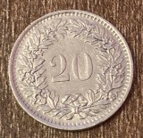 C50 - Moneda foarte veche - Elvetia - 20 rappen - 1970
