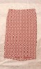 Fusta Midi Stradivarius Dama, Model Geometric Alb-Rosu, Marimea M