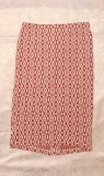 Fusta Midi Stradivarius Dama, Model Geometric Alb-Rosu, Marime M, Poliester