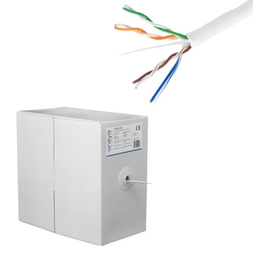 Cablu UTP, cat 5E, CUPRU 100%, 305m, 4x2x24 AWG - eRaya NET5EUT-305