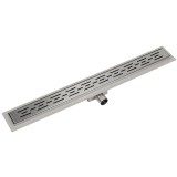 Scurgere Dus Leziter Otel Inoxidabil 80cm, DN40/50, Lucios, Profil Redus, Cu Sifon Inclus