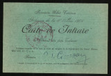 Primaria Craiova : CARTE DE INTRARE LA SERBAREA DE LA 10 MAI 1908