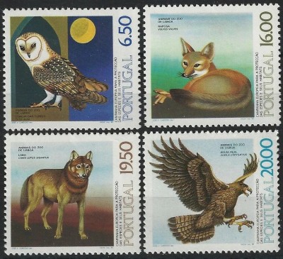Portugalia 1980 - Fauna, animale din Zoo Lisabona, serie neuzata foto