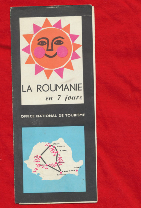 La Roumanie en 7 jours - pliant 10 pagini 1967