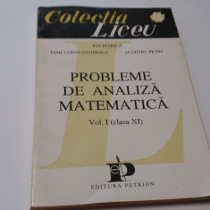 PROBLEME DE ANALIZA MATEMATICA Vol.I Ion Petrica*Emil Constantinescu RF16/1