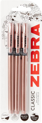 ZEBRA Pen Z Grip pixuri negre cu bile, stilouri super trendy din aur roz alb foto