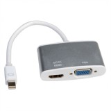 Adaptor Mini Displayport la HDMI/VGA T-M, Roline 12.03.3161