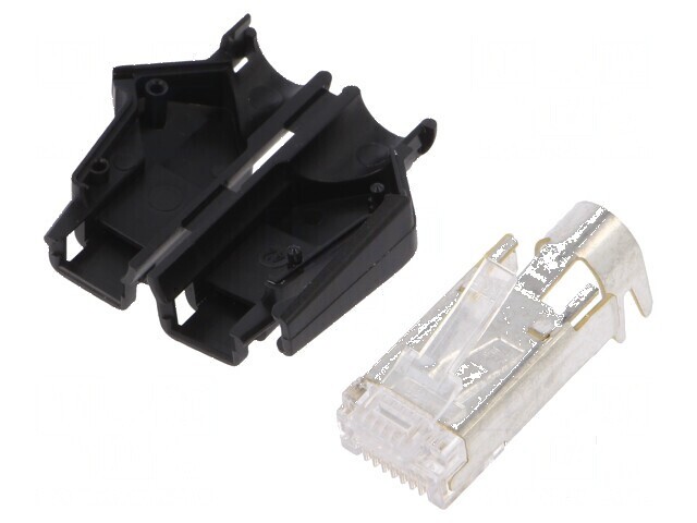 Conector RJ45 ecranat Cat 5e TM21P cu manșon IDC PIN 8