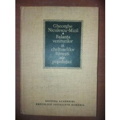 Balanta veniturilor si cheltuielilor banesti ale populatiei- Gheorghe Niculescu-Mizil