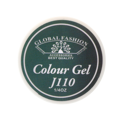 Gel color unghii, vopsea de arta, seria Distinguished Green, Global Fashion, 5gr, J110 foto