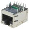 Soclu RJ45 Ecranat cu LED Aurit pentru PCB