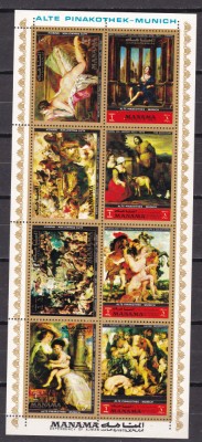 Manama 1972 pictura MI 1248-1255 kleib. MNH foto
