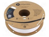 Filament POLYMAKER PolyMax PET-G Tough 1,75mm alb 750g
