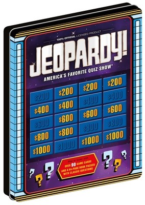 Jeopardy! Game Tin: With 90 Game Cards and Book Full of Classic Questions foto