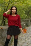 Bluza dama bordo cu guler rotund