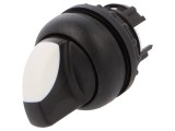 Comutator Rotativ 22mm Alb-Negru