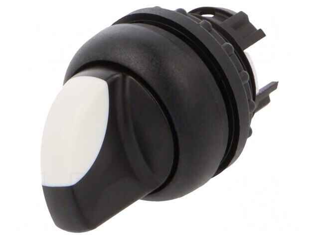 Comutator Rotativ 22mm Alb-Negru