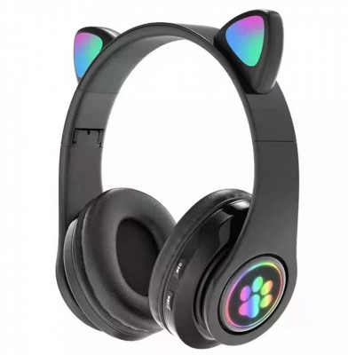 Casti audio wireless pentru copii, Cat Paw Ear, negru OMC foto