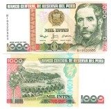 Peru 1 000 1000 Intis 1988 P-136b UNC