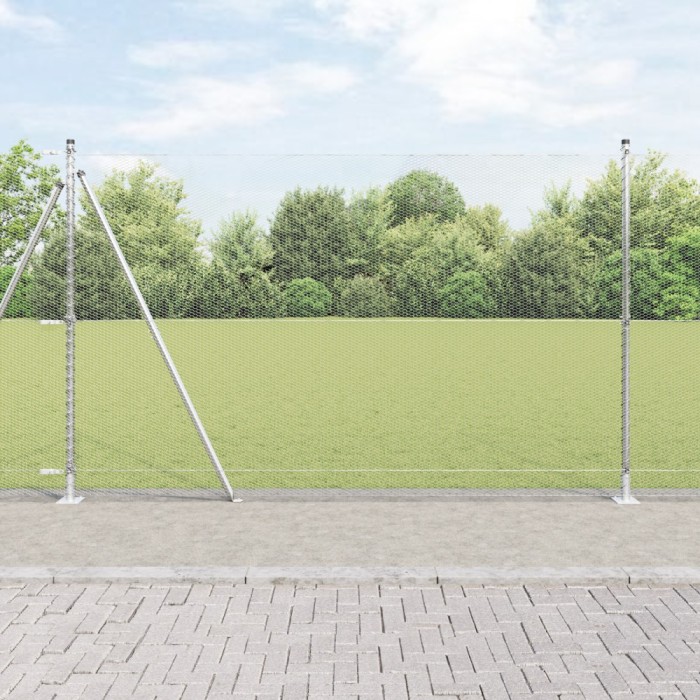 Gard hexagonal vidaXL 1.4x10 m din oțel galvanizat