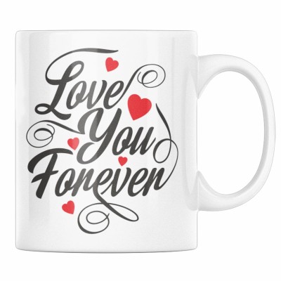 Cana alba personalizata Love you forever, INOVATIX&amp;reg;. 330ml foto