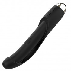 Vibrator Twilight, Vibrating&Patting, 10+10 Moduri Stimulatoare, USB Magnetic, Silicon, Negru, 21 cm, Guilty Toys, Glamour