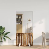 vidaXL Țarc pliabil pentru animale de companie 2 pcs Lemn de stejar 8005967